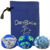 DIRTBAG All Star Footbag 3 Pack with Pouch, 100% Handmade, Premium Quality, Bright Vivid Colors, Signature Carry Bag (Blue/Grey Combo) view 1