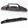 Rchobbytop 1/10 RC Metal Front and Rear Bumper Combo W/LED Lights Tow Shackles Winch Mount Seat Trailer Hitch for TRX4 SCX10 II 90046 Rock Crawler Truck view 3