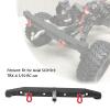 Rchobbytop 1/10 RC Metal Front and Rear Bumper Combo W/LED Lights Tow Shackles Winch Mount Seat Trailer Hitch for TRX4 SCX10 II 90046 Rock Crawler Truck view 4