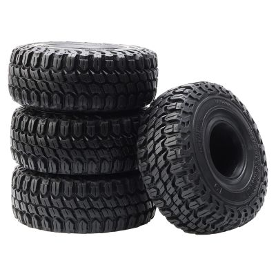 Rchobbytop 4PCS 1.9 Inch Tires OD 5 Inch / 128mm Rubber Tyres with Foam Inserts for 1/10 RC Rock Crawler Axial SCX10 SCX10 II 90046 90047 SCX10 III AXI03007 TRX6 TRX4 RC4WD D90 D110