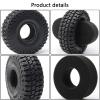 Rchobbytop 4PCS 1.9 Inch Tires OD 5 Inch / 128mm Rubber Tyres with Foam Inserts for 1/10 RC Rock Crawler Axial SCX10 SCX10 II 90046 90047 SCX10 III AXI03007 TRX6 TRX4 RC4WD D90 D110 view 3