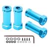 Rchobbytop Pack of 4 Aluminum 12mm Wheel Hub Hex Adapters 30mm Extension Offset Upgrade Parts for Traxxas Slash 4x4 HQ 727 1/10 RC Short Course Truck, Blue view 1