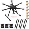 QWinOut 550 six-Axle drone aircraft 30A ESC with 920kv motor+ 9443 propeller or 1000kv motor + 1045 propeller DIY RC set (with 1000KV Motor) view 1