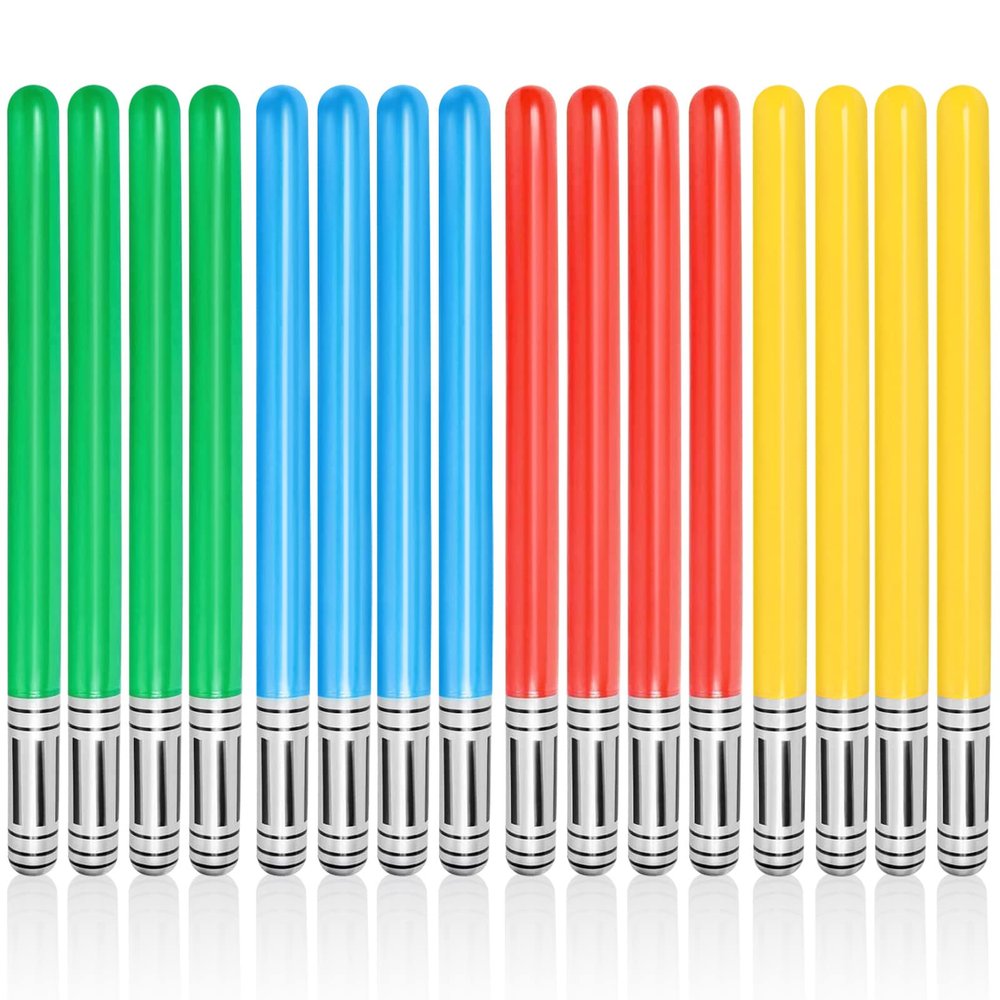 16 PCS Inflatable lightsaber - LIYDE Light Saber Sword Toys Party Bags Stocking Stuffers Favors Inflatable Swords for Cosplay Themed Party,Cosplay Party