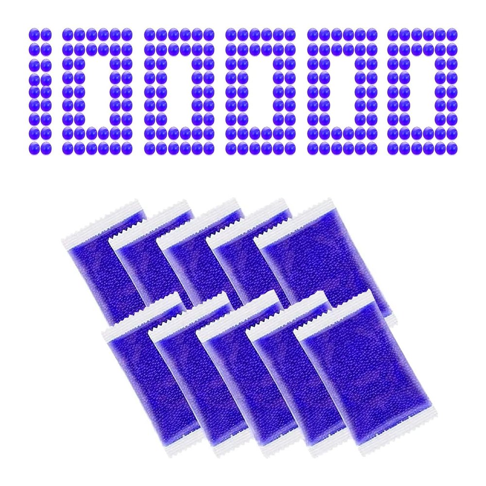 Gel Balls Blaster Ammo Splat Refill(7-8 mm,10 Packs,10000 Pieces Per Pack), Gel 7.5mm Blasters Bullets, Purple, for Ages 14+