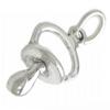 Absolutely Charming Pacifier Soother Binky 3D 925 Solid Sterling Silver Charm Pendant Bracelet Jewelry Making Supply view 1
