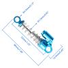 Rchobbytop 4-Pack Aluminum Shock Absorber Assembled Shocks Set with Spare Springs Full Metal Dampers Upgrade Parts for Axial SCX24 1/24 RC Crawler Car, Blue view 2