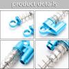 Rchobbytop 4-Pack Aluminum Shock Absorber Assembled Shocks Set with Spare Springs Full Metal Dampers Upgrade Parts for Axial SCX24 1/24 RC Crawler Car, Blue view 3