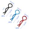 Rchobbytop 60pcs RC Body Clips Universal R Pins for 1/8 1/10 Scale On Road Car Off Road Buggy Rock Crawler Truck Short Course Shell, Black & Red & Blue view 2