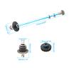 Rchobbytop Metal Main Central Axle Drive Shaft & Steel Differential Gear & Steel Motor Gear for 1/14 Wltoys 144001 RC Cars Upgrade Parts, Blue view 2