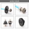 Rchobbytop Metal Main Central Axle Drive Shaft & Steel Differential Gear & Steel Motor Gear for 1/14 Wltoys 144001 RC Cars Upgrade Parts, Blue view 3