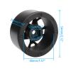 Rchobbytop Aluminum Heavy Duty 1.9 Beadlock Wheels w/Lock Nuts Cross Wrench for 1/10 RC Crawler Truck TRX-4 SCX10 II Jeep JLU Wrangler RC4WD Gmade etc, Black/Silver view 2