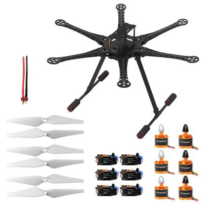 QWinOut 550 six-Axle drone aircraft 30A ESC with 920kv motor+ 9443 propeller or 1000kv motor + 1045 propeller DIY RC set (with 920KV Motor)