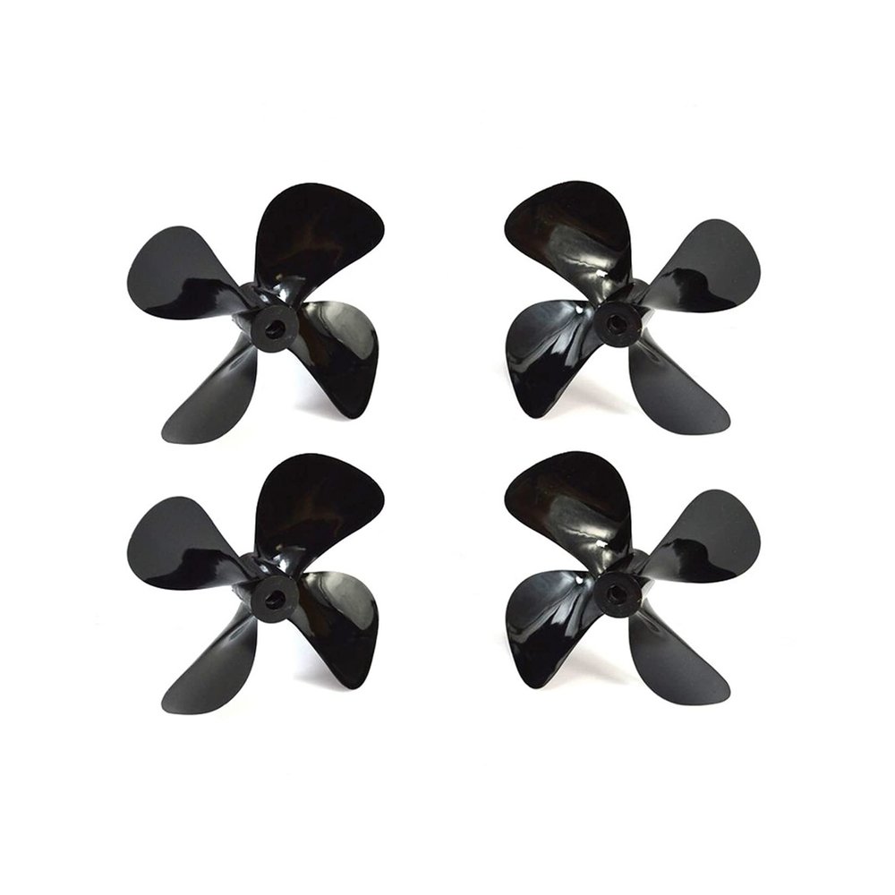 2Pairs Outboard 4-Blade Propeller 50x4mm/55x4mm/60x4mm High-Hardness Resin Fully Immersed Underwater CW+CCW Props Replacement Parts for RC Trawl Net Tug Bait Fish Lure Boat