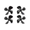 2Pairs Outboard 4-Blade Propeller 50x4mm/55x4mm/60x4mm High-Hardness Resin Fully Immersed Underwater CW+CCW Props Replacement Parts for RC Trawl Net Tug Bait Fish Lure Boat view 1
