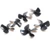 2Pairs Outboard 4-Blade Propeller 50x4mm/55x4mm/60x4mm High-Hardness Resin Fully Immersed Underwater CW+CCW Props Replacement Parts for RC Trawl Net Tug Bait Fish Lure Boat view 4