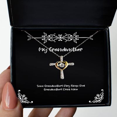 Game On Novelties Grandmother Gifts for Grandmom, Some Grandmothers Play Bingo Real Grandmothers, Gag Grandmother Cross Dancing Necklace, from Grandchild