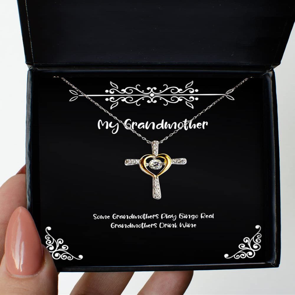 Game On Novelties Grandmother Gifts for Grandmom, Some Grandmothers Play Bingo Real Grandmothers, Gag Grandmother Cross Dancing Necklace, from Grandchild