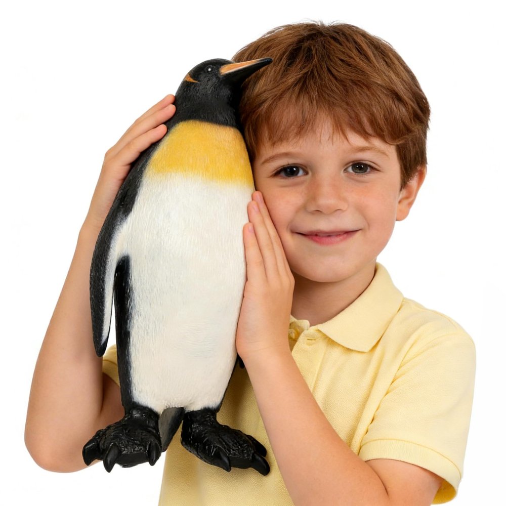 SmilerSmile Simulated Ocean Big Animal, One pc 15 Inch Soft Filled Rubber Sea Educational Toys (Penguin)