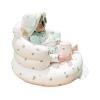 Inflatable Baby Chair, AirSwim Baby Inflatable Seat for Babies 3 Months and Up Summer Inflatable Baby Seat for Sitting Up, Blow Up Baby Floor Seat with Built in Air Pump, Orange view 1