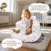 Inflatable Baby Chair, AirSwim Baby Inflatable Seat for Babies 3 Months and Up Summer Inflatable Baby Seat for Sitting Up, Blow Up Baby Floor Seat with Built in Air Pump, Orange view 4