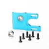 Aluminum Motor Mount and Bearing Replace Original Part # 03007 for HSP 1/10 RC Cars 94123 94103 94107 94110 94111 94112 94113 94115 94124 94170 Nitro Upgrade to Electric Powered, Blue view 3