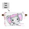 Joyestore Pink Flower Elephant Personalized Storage Bins ,Baskets Cubes Organizer with Handle for Shelves Closet Nursery Toy 1 Pack view 2