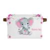 Joyestore Pink Elephant Personalized Storage Bins ,Baskets Cubes Organizer with Handle for Shelves Closet Nursery Toy 1 Pack view 1