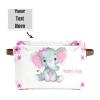 Joyestore Pink Elephant Personalized Storage Bins ,Baskets Cubes Organizer with Handle for Shelves Closet Nursery Toy 1 Pack view 2