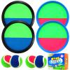jxzdle Toss and Catch Game Set, Outdoor Games with 4 Paddles 4 Balls and 1 Storage Bag, Great Outdoor Toys/Gifts for Kids, Classic Beach and Yard Game view 1