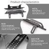 Rchobbytop RC Side Pedal 2-Pack 1:10 RC Crawler Step Pedals Heavy Duty Metal Side Board for Axial SCX10 SCX10 II 90046, Black view 4