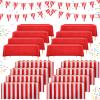 20 Pieces Carnival Theme Party Decors Carnival Table Skirts Circus Theme Tablecloths Red White Striped Pennant Banners Circus Bunting Banners Decors view 1