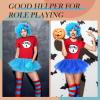 Jutom 2 Pieces Blue Wig Afro Wig Funky Thing Fuzzy Costume for Halloween Outfit Party Accessories 100th Day(Sky Blue) view 2