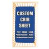 ANGELJUAN Custom Crib Sheet, Customize with Name Photo Text Stretchy & Breathable Toddler Soft Fitted Crib Sheets for Boys and Girls, 28"x 52"x 8" Fits Standard Crib and Toddler Mattress, Royal Blue view 1
