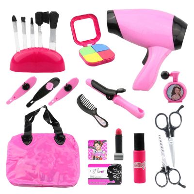 Rhinoon Beauty Hair Stylist Set, Toy Blow Dryer, Curler, Scissors, Comb, Salon Set Toys Pretend for