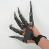 CHICTRY Halloween Articulated Fingers Flexible Finger Toy Extensions Gear Knuckle Paw Props Hand Bone for Cosplay Party Costume Black Right Hand One Size view 2