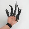 CHICTRY Halloween Articulated Fingers Flexible Finger Toy Extensions Gear Knuckle Paw Props Hand Bone for Cosplay Party Costume Black Right Hand One Size view 3
