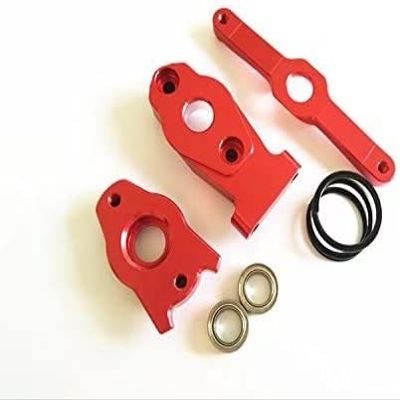 for Traxxas 1/16 Mini E-Revo Slash 4WD Summit 7043 Aluminum Steering Assembly with Bearing Red
