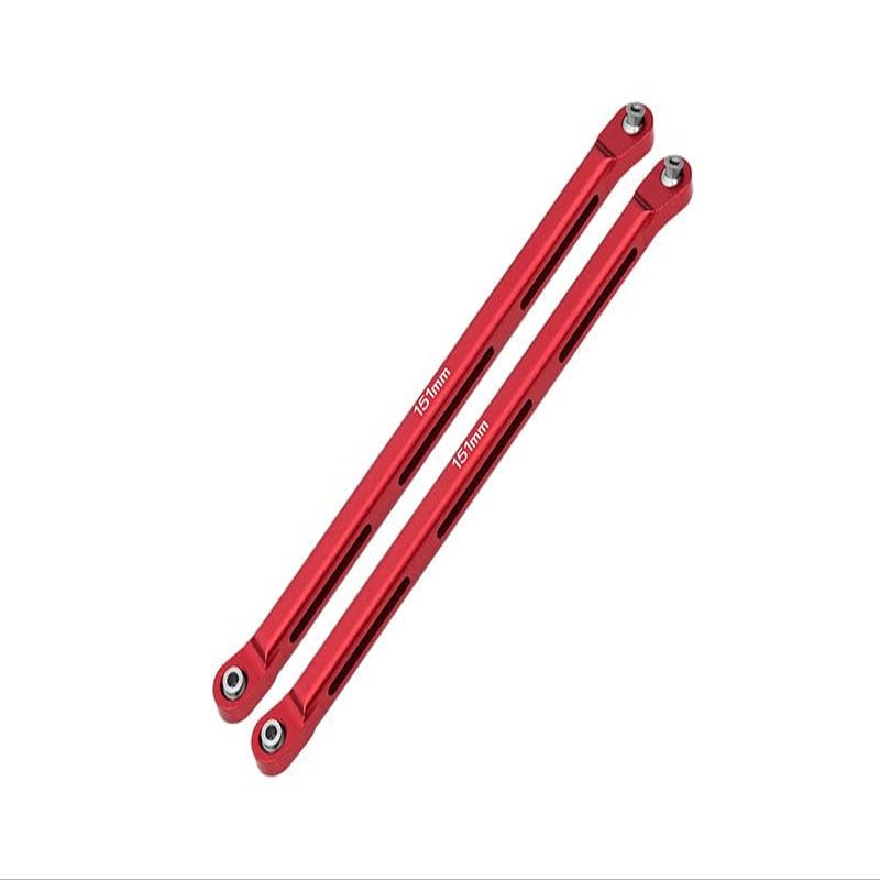 Axial 1/10 RBX10 Ryft 4WD Rock Bouncer AXI03005 Upgrade Parts Aluminum Rear Chassis Links Parts Tree - 2Pc Set Red