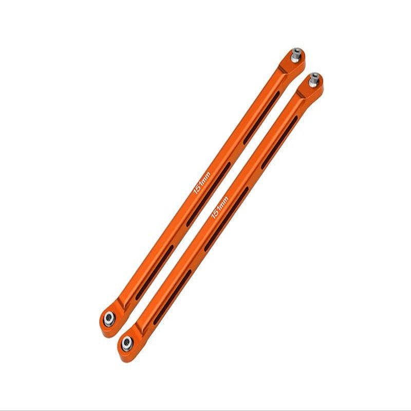 Axial 1/10 RBX10 Ryft 4WD Rock Bouncer AXI03005 Upgrade Parts Aluminum Rear Chassis Links Parts Tree - 2Pc Set Orange