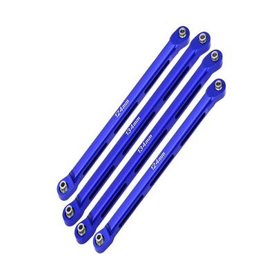 Axial 1/10 RBX10 Ryft 4WD Rock Bouncer AXI03005 Upgrade Parts Aluminum Front Upper & Lower Chassis Links Parts Tree - 4Pc Set Blue