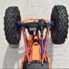 Axial 1/10 RBX10 Ryft 4WD Rock Bouncer AXI03005 Upgrade Parts Aluminum Front Upper & Lower Chassis Links Parts Tree - 4Pc Set Gray Silver view 2