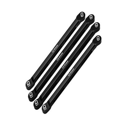 Axial 1/10 RBX10 Ryft 4WD Rock Bouncer AXI03005 Upgrade Parts Aluminum Front Upper & Lower Chassis Links Parts Tree - 4Pc Set Black