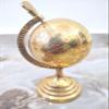 2 Piece Brown Antique Brass Armillary Nautical Marine Sphere World Globe Size Height 8 Inch Approx Diameter: 5 inches Approx view 4