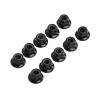 Dilwe RC Tire Nut, 10 Pcs Iron Lock Tire Nut M5 Flange Locking Lug Nuts for RC Model Car, Self-Tightening M5 Wheel Hardware RC Accessories(Black) view 1