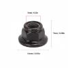 Dilwe RC Tire Nut, 10 Pcs Iron Lock Tire Nut M5 Flange Locking Lug Nuts for RC Model Car, Self-Tightening M5 Wheel Hardware RC Accessories(Black) view 2