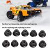 Dilwe RC Tire Nut, 10 Pcs Iron Lock Tire Nut M5 Flange Locking Lug Nuts for RC Model Car, Self-Tightening M5 Wheel Hardware RC Accessories(Black) view 4
