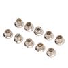 Dilwe RC Tire Nut, 10 Pcs Iron Lock Tire Nut M5 Flange Locking Lug Nuts for RC Model Car(Silver) view 2