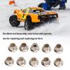 Dilwe RC Tire Nut, 10 Pcs Iron Lock Tire Nut M5 Flange Locking Lug Nuts for RC Model Car(Silver) view 4
