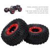 Dilwe 4 Pcs RC Rubber Tires Set, 1/10 RC Car Parts, 128mm, RC Soft Rubber Tires for Racing, for LOSI 1 10 for Lasernut U4, etc., RC Off Road On Road Car RC Accessories view 2